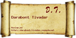 Darabont Tivadar névjegykártya